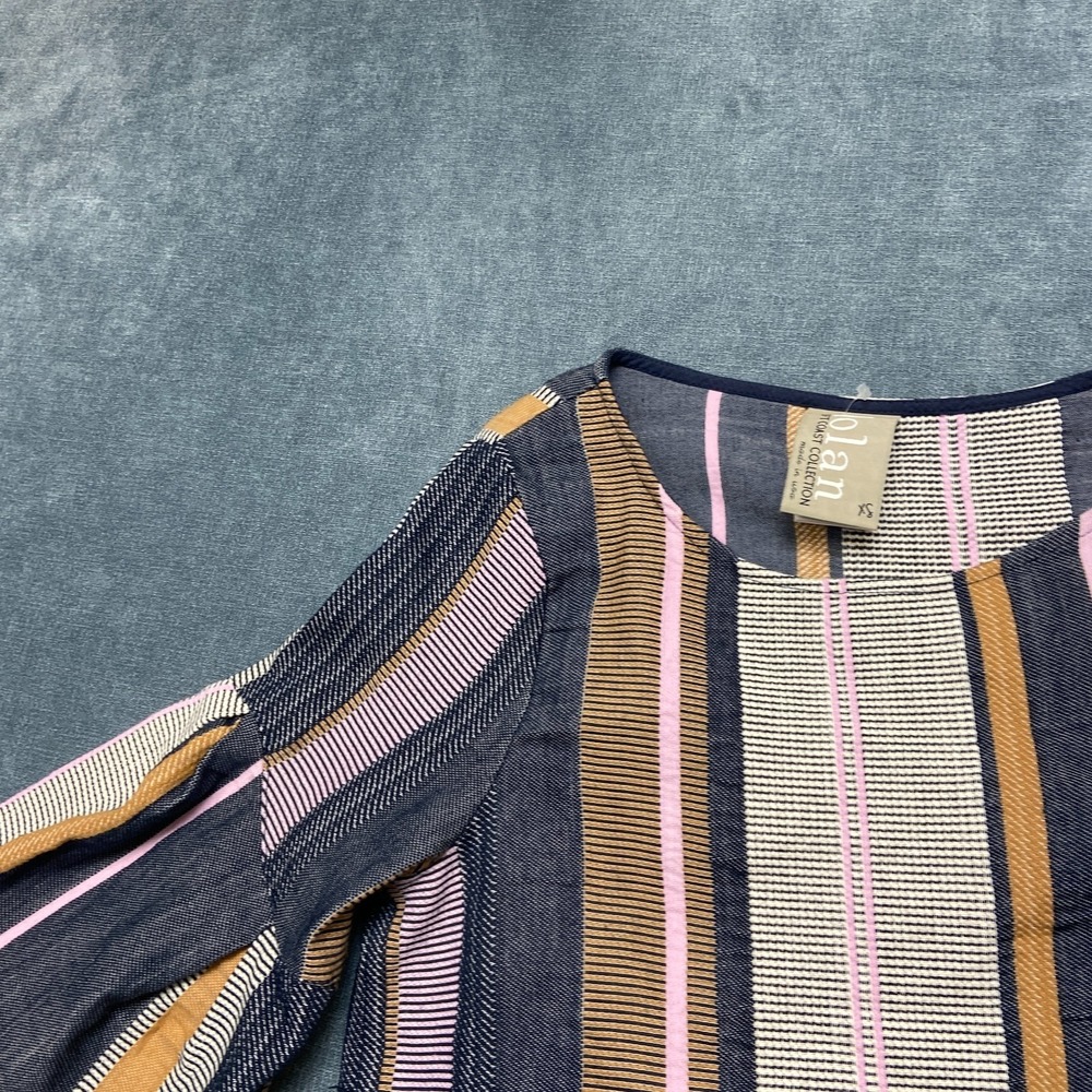 Anthropologie Dolan Left Coast Blouse Top Womens Multicolor Jacquard Bell Sleeve - Picture 5 of 14